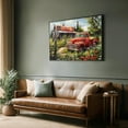 thumbnail image 4 of Hieng Farmhouse Truck Poster Old Tractor Canvas Wall Art Blue Teal Truck Picture Farmhouse Barn Prints Country Barn Posters Old Barn Flower Paintings Rustic Wall Artch, 4 of 6