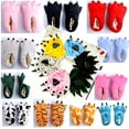 thumbnail image 2 of Soft Plush Slippers, Cartoon Unicorn Stitch Tiger Paw Winter Animal Claw, 2 of 5