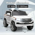 thumbnail image 3 of Kojooin 12v Licensed Toyota Land Cruiser Ride-on Car – Remote Control, 3 Speeds, Music, Horn & LED Lights, 3 of 8