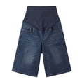 thumbnail image 5 of SROBPTY Maternity Women Shorts Solid High Waist Belly Support with Pockets Rolled Hem Half Length Stretch Denim Pants, 5 of 5