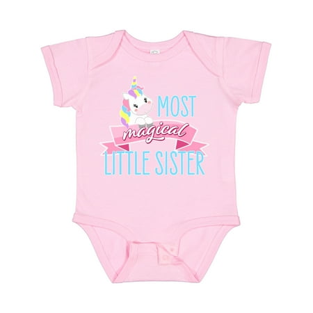 

Inktastic Most Magical Little Sister- Cute Unicorn Gift Baby Girl Bodysuit