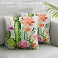 thumbnail image 3 of Nawypu Green Plants Succulents Cactus Prickly Pear Square Throw Waist Pillow Case Decorative Cushion Cover Pillowcase Sofa, 3 of 5