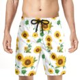 thumbnail image 2 of Aayomet Men Swim Trunks Short Cargo Pants Solid Stitching Pocket Pull Rope Shorts Fashion Hip Hop Style Loose Pants (Yellow, XL), 2 of 3