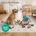 thumbnail image 4 of ODIKA 4'x6' Ultra-Soft Area Rug, Checkered Plaid Border Design Featuring Charming Feline And Bloom Accents None Washable, Bare feet friendly, Silk-Touch for Bedroom Home office, 4 of 7