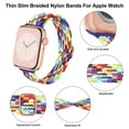 thumbnail image 3 of CIRUTVAL Stretchy Slim Braided Solo Loop Bands Compatible with Apple Watch Bands 41mm 40mm 38mm 49mm 45mm 44mm 42mm Women Men, Thin Nylon Wristband for iWatch Series 9 8 7 SE 6 5 4 3 2 1 Ultra, 3 of 12