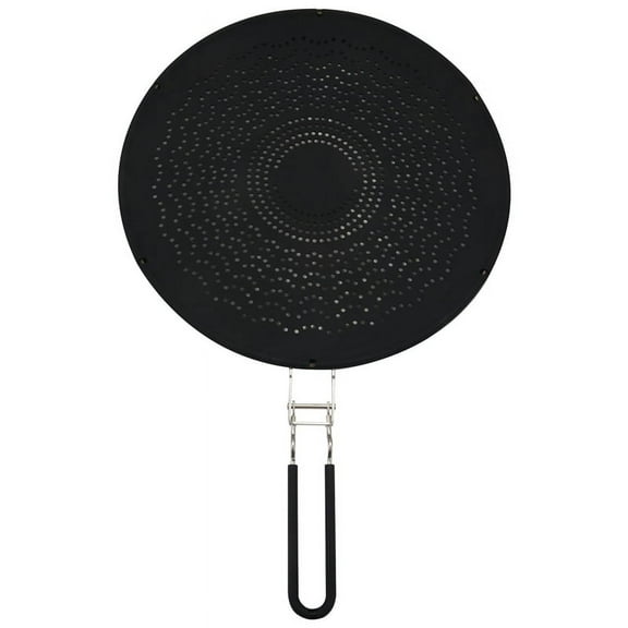 13 Inch Silicone Splatter Screen -Pan Cover with Folding Handle,Black