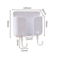thumbnail image 4 of Estante Carga Pared Adhesivo Con Caja Almacenamiento Control Remoto Gancho (blanco), 4 of 9