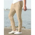 thumbnail image 4 of Pantalones Casuales De Lino De Algodón Sueltos Para Hombres, 4 of 7