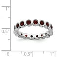 thumbnail image 5 of 925 Sterling Silver Stackable Expressions Garnet Ring Size: 7; for Adults and Teens; for Women and Men, 5 of 5