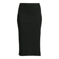 thumbnail image 5 of Time and Tru Women's Pull-On Ribbed Midi Skirt, 5 of 5