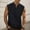 Black, variant on Men's Sleeveless Tank Top Casual Comfortable Summer Workout Breathable Loose Fit Button Down Muscle Shirt For Daily Home Outdoor Hiking Men's Sleeveless Jacket Vest