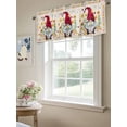 thumbnail image 6 of Curtain Valance for Windows,Summer Daisy Flower Ladybug Gnome Kitchen Valances Rod Pocket Short Curtains,Green Leaves Watercolor Floral Window Treatment Panel for Bedroom Bathroom 54"x18", 6 of 7