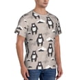 thumbnail image 5 of Rocae Cartoon Bear Brown for Men's Moisture-Wicking Crew Tee - T-Shirt for Sports, Outdoor Activities, and Casual WearSmall, 5 of 9