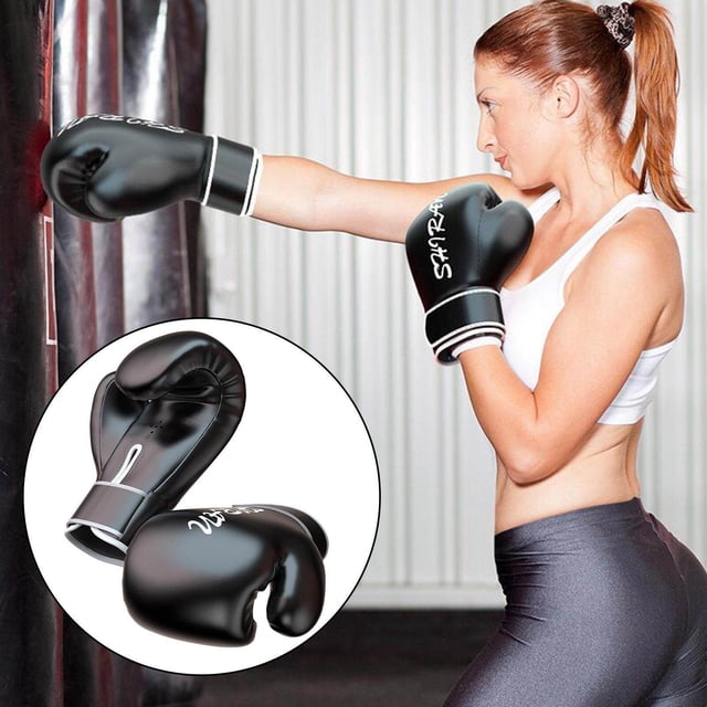 kurtrusly Gants d'Entraînement de Boxe Sac de Frappe 8oz Noir