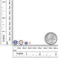 thumbnail image 6 of Gem Stone King 18K Rose Gold Plated Silver Blue Tanzanite  Earrings with Jackets for Women | 1.80 Cttw | Gemstone December Birthstone | Round 6MM, 6 of 6