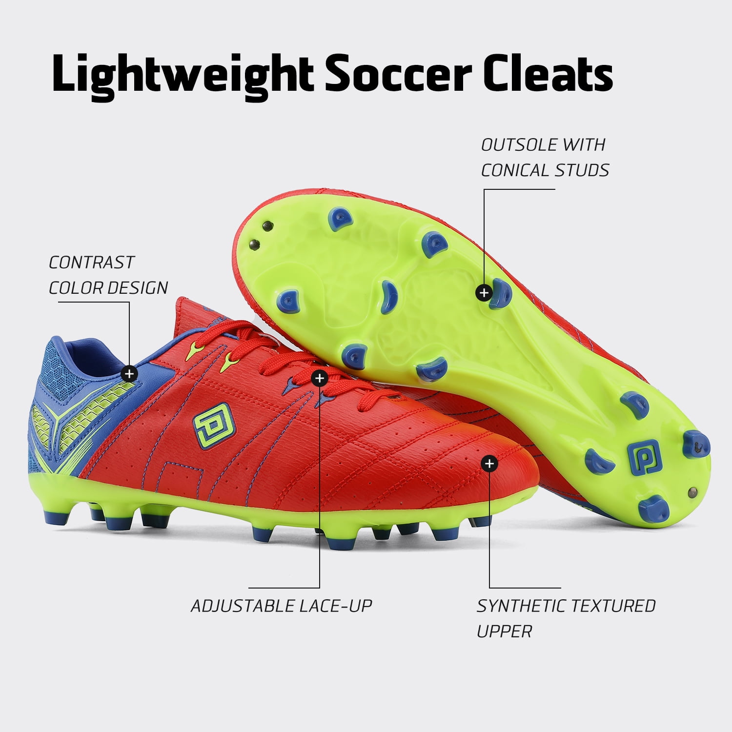 Dream Pairs Men Soccer Shoes Football Sneakers Soccer Outdoor Soccer Cleats M Red Royal Lemon Green Size 7 Walmart Com Dream Pairs Men Soccer Shoes Football Sneakers Soccer Outdoor Soccer Cleats M Red Royal Lemon Green Size 7 Walmart Com