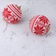 thumbnail image 3 of 6 piezas de bola de lana tejida para árbol de Navidad, adornos navideños, decoración colgante para árbol de Navidad (rojo grande), 3 of 8