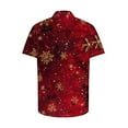 thumbnail image 5 of AOOCHASLIY Mens Christmas Day T-shirts Short Sleeve Men Christmas Printed Holiday Casual Button Down Shirts, 5 of 5