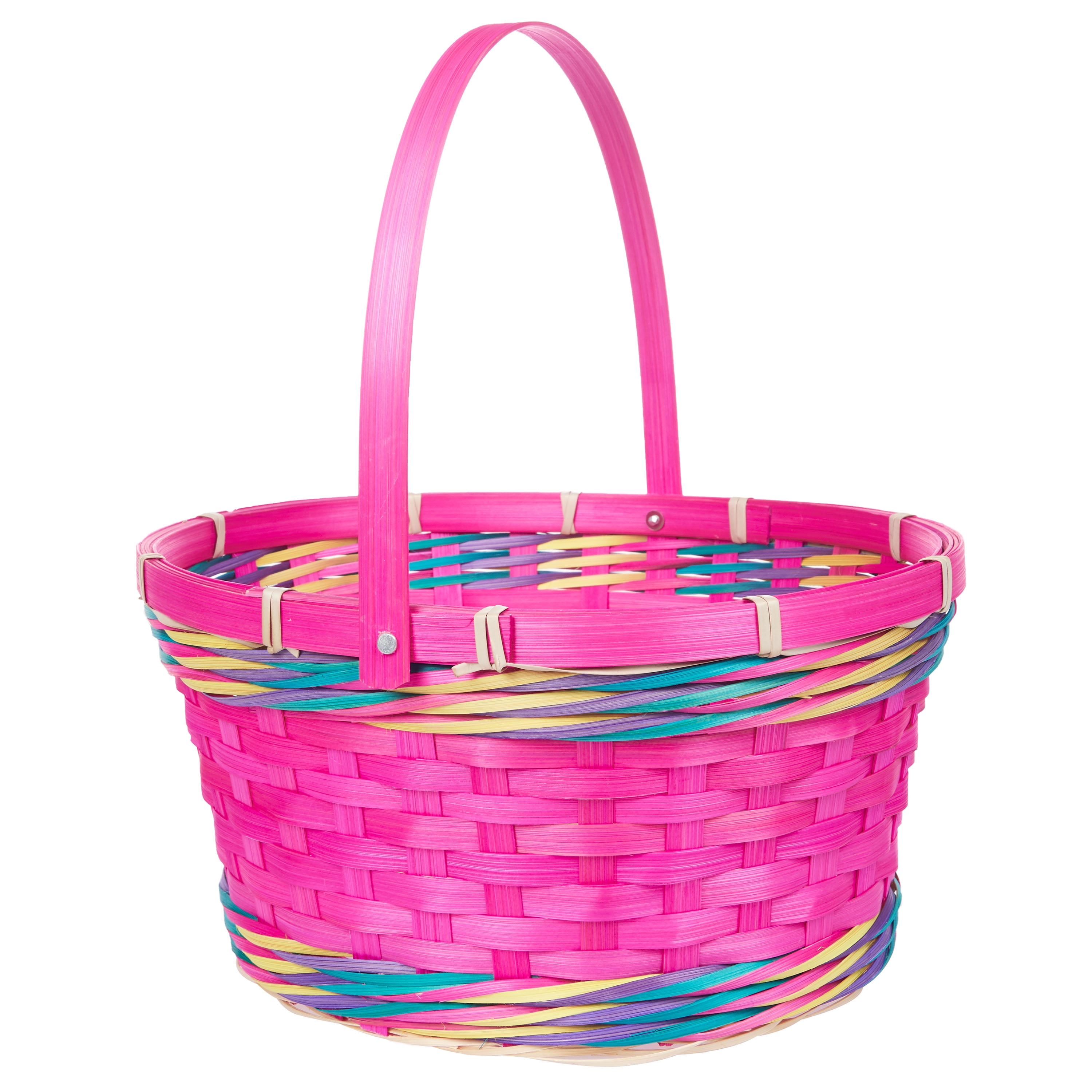 Way To Celebrate Easter Bamboo Easter Basket, Pink