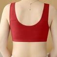 thumbnail image 5 of Wdgfv Daisy Bras for Older Women 2025 Comfy Convenient Front Closure Bra Full Support No Underwire Bras Red 44, 5 of 6