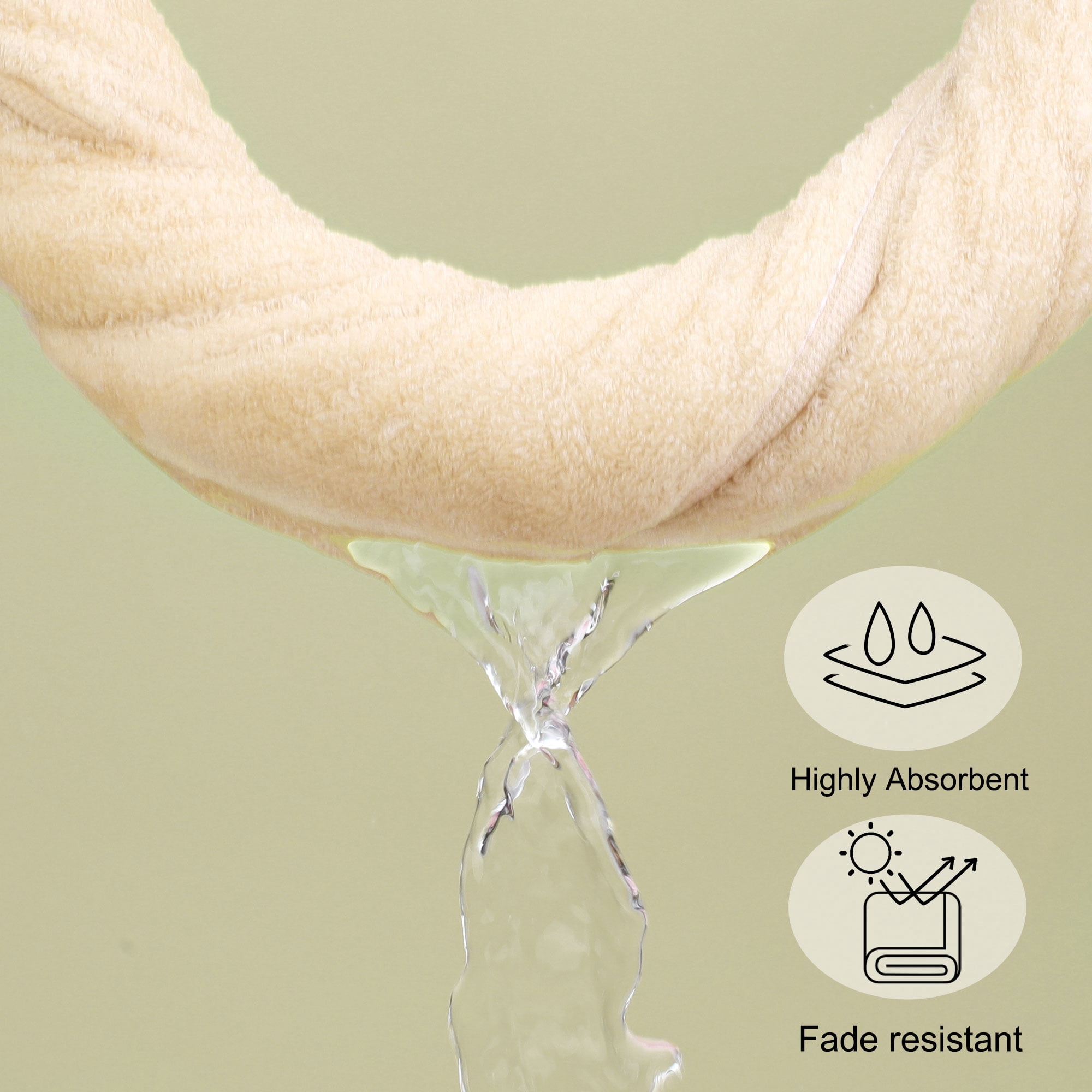 PiccoCasa 4 Pack Champagne Bath Towel Set 27"x54", 100% Cotton Towels Absorbent