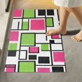 thumbnail image 2 of Yayeee Bath Rug for Bathroom Floor Non Slip Contour Fluffy Soft Absorbent Mat, 20"x24", Abstract Geometric, 2 of 7