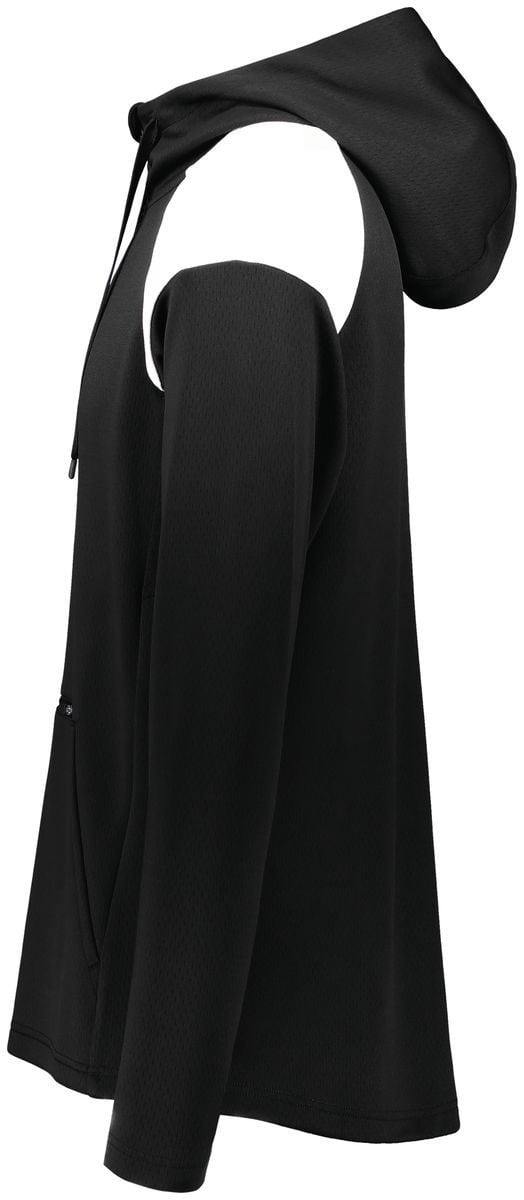 Holloway Sportswear XS Limitless 1/4 Zip Hoodie Black/White 222584