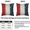 thumbnail image 4 of 4th of July Patriotic Blue Red Pillow Covers 18X18 Set of 2, Fourth July Independence Star Print Decorative Throw Pillowcases Outdoor Farmhouse Memorial Day Cushion Cases Couch Sofa Bed Decor, 4 of 6
