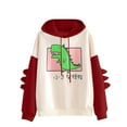 thumbnail image 2 of jsaierl Dinosaur Hoodie, Dino Hoodie with Pockets, Dinosaur Sweatshirt Long Sleeve Fleece, Cute Dinosaur Hoodie for Girls, 2 of 4