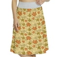 thumbnail image 1 of Women's Autumn Fall Grunge Maple Leaves A-line Printed Skirt Casual Wear, M, Green Orange, by Ambesonne, 1 of 1