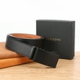 thumbnail image 4 of SENDEFN Men's Leather Belts Dress Casual Belt for Men 1 3/8" Automatic Adjustable Click Ratchet Buckle Belts with Gift Box, 4 of 9