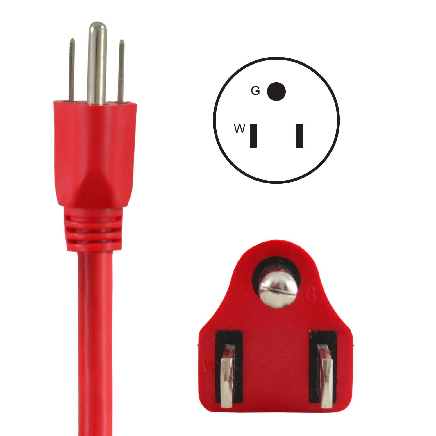 Outdoor Extension Cord 50 FT Waterproof, 14/3 Gauge Heavy Duty 3 Prong Extension Cord, 15A 1875W SJTW, ETL Listed, Great for Garden and Home