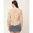 thumbnail image 2 of Moomaya Printed Women Top Long Puffed Sleeves Casual Viscose Tunic Top, 2 of 8