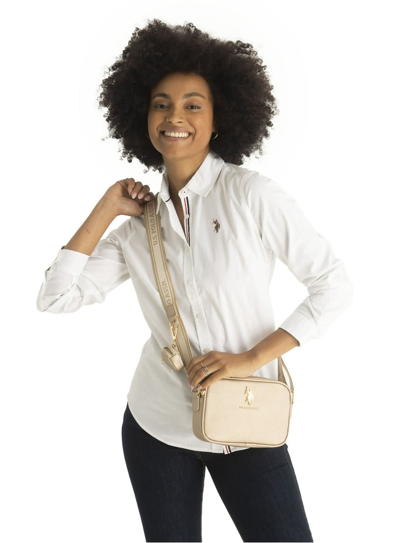 U.S. Polo Assn. Signature Crossbody Bag, Champagne - Walmart.com