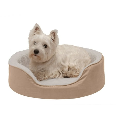 UPC: 0815181024550 | FurHaven Pet Products Faux Sheepskin & Suede Oval Pet Bed for Dogs & Cats – Clay  Medium
