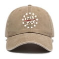 thumbnail image 5 of Yindaity Fourth Of July Hat 250 Anniversary USA Hat – United States 250th Anniversary Adjustable Patriotic Baseball Cap, Commemorative American,Khaki, 5 of 5