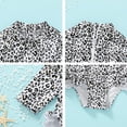 thumbnail image 7 of Younger Tree Baby Girl Swimsuit Long Sleeve Rash Guard One Piece Swimwear Hat Bathing Suit Set for 3-6 Months, 7 of 7