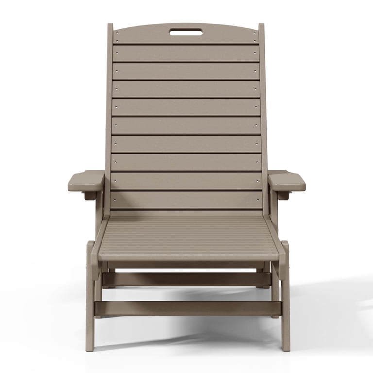 WestinTrends Malibu Chaise Lounge, HDPE Weathered Wood photo 4