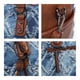 thumbnail image 5 of Bolso tipo barril Dasein para mujer, piel vegana suave, color azul vaquero, 5 of 6