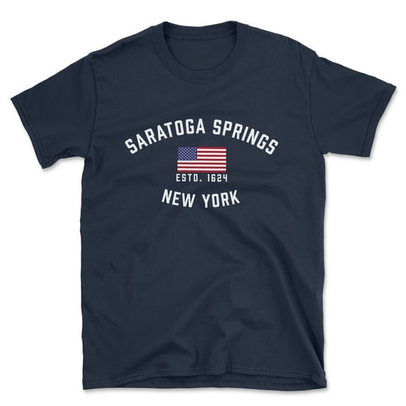 Saratoga Springs New York Patriot Men's Cotton T-Shirt
