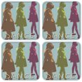 thumbnail image 1 of Vinyl Drink Coasters - Set of 4 - Dance, 1 of 3