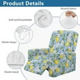 thumbnail image 5 of Kuiaobaty Lemon Flower Print Recliner Chair Cover that Stay in Place Easy Replacement Reclining Slipcover Durable Recliner Couch Cover Reclining Sofa Slipcover with Pocket for Pets, 5 of 8