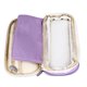 thumbnail image 1 of Estuche para lápices ANGGREK Lona compacto doble capa Violeta y beige, 1 of 8