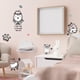 thumbnail image 5 of 10 calcomanías de pared con diseño de gatos de dibujos animados, decoración de dormitorio con huellas de corazón y vinilo., 5 of 9