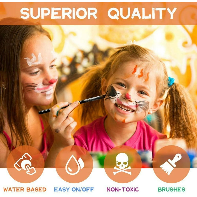 Face Paint Kit for Kids, Professional Quality Face & Body Paint