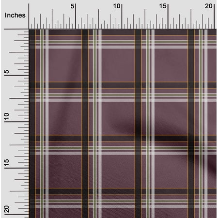 oneOone Cotton Poplin Fabric Madras Check Printed Fabric 1 Yard 56 Inch Wide