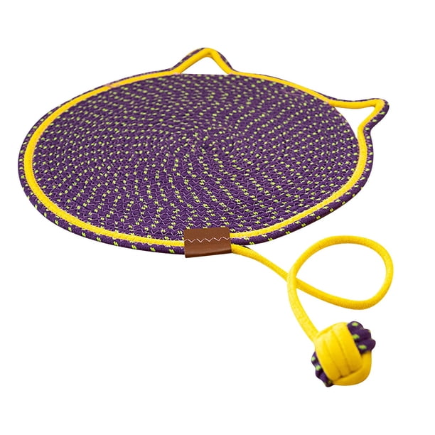 Alfombrilla para rascar gatos, alfombrilla para perros y gatos, cuerda de cáñamo, tabla para rascar gatos, resistente al desgaste, que no se desprende, dormir en uno, pelota