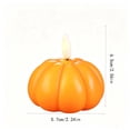 thumbnail image 3 of Pumpkin LED Candle Lights – Flameless Flickering Warm Glow, Battery Operated Halloween Night Light Decor for Table Mantel Shelf, 3 of 6