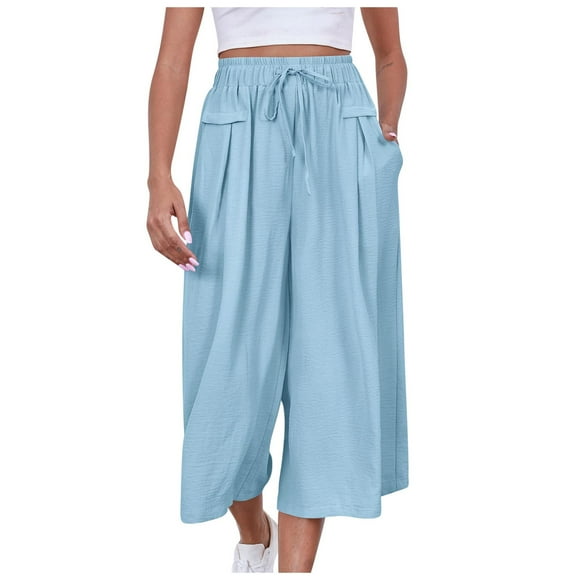 PMUYBHF Palazzo Pants for Women Dressy Christmas Womens Elegant Casual Daily Straight Leg Casual Pants Solid Color Trousers Sport Pockets Pants Wide Leg Yoga Pants for Women Petite Low Rise