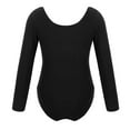 thumbnail image 4 of Kaerm Girls' Team Basic Long Sleeve Leotard Gymnastics Ballet Dance Bodysuits for Toddler Kids Black 8, 4 of 8